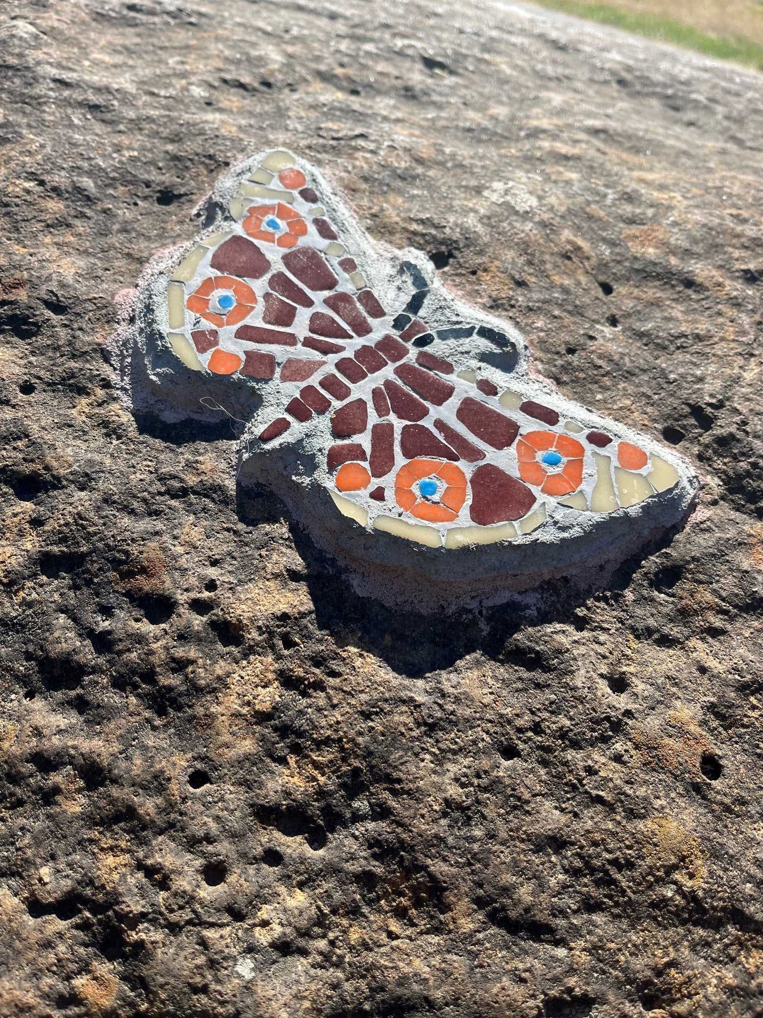Meadow Argus Butterfly mosaic trail