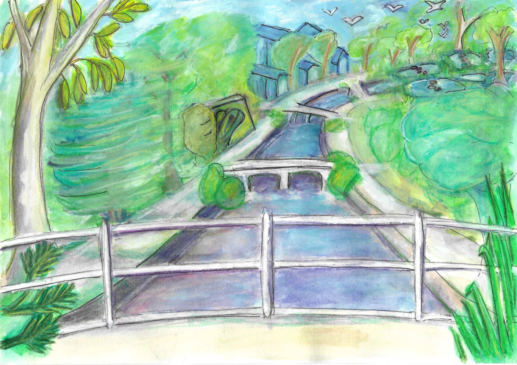 Elwood Canal Melbourne Gumnut Trails illustration