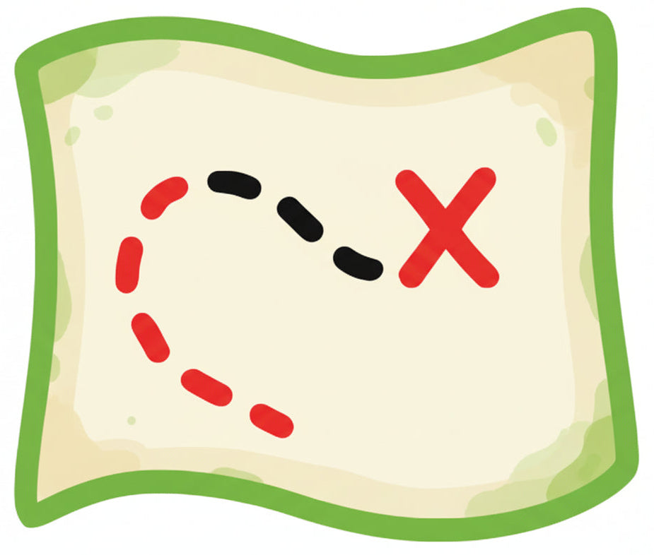 treasure map icon for missions and games