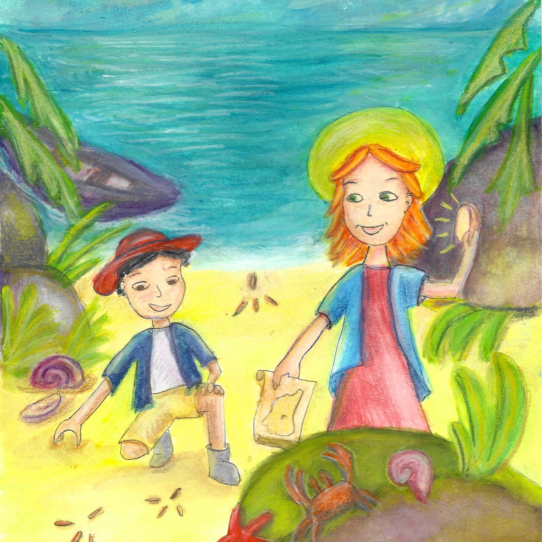 Gumnut Trails illustration of a Beach Adventure the hand illustrated cover
