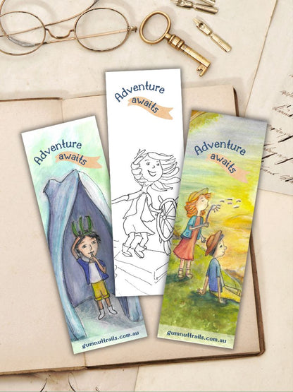 Set of 3 Gumnut Trails bookmarks