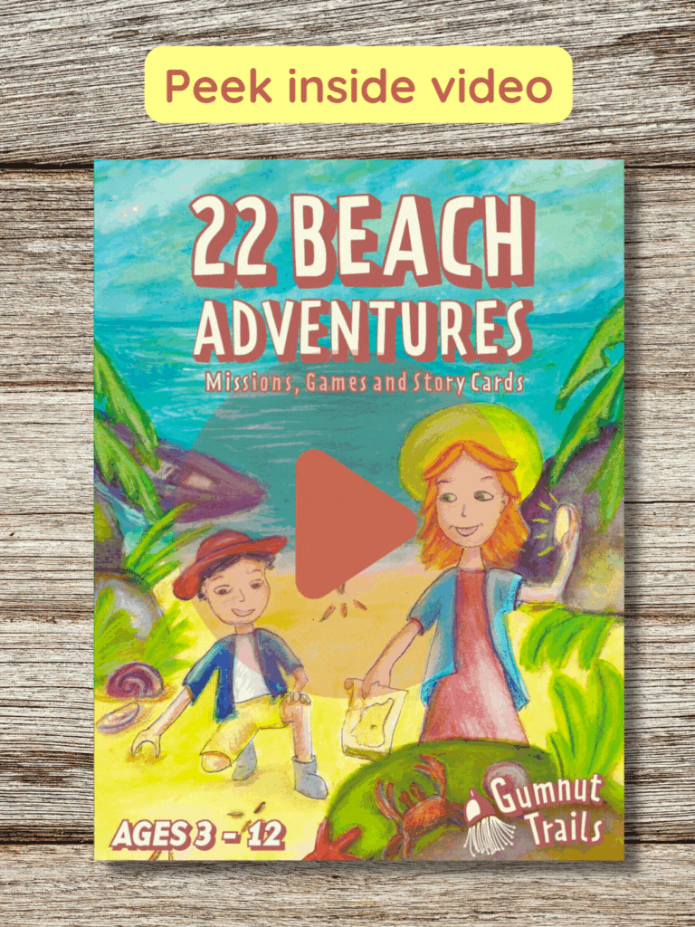 22 Beach Adventure Guide with missions, games, story cards from Gumnut Trails